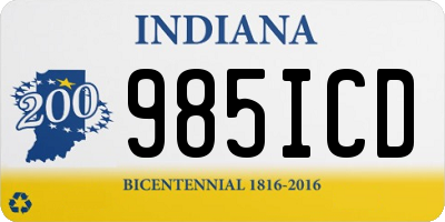 IN license plate 985ICD