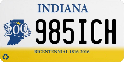 IN license plate 985ICH