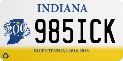 IN license plate 985ICK
