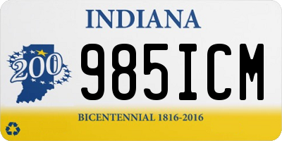IN license plate 985ICM