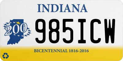 IN license plate 985ICW