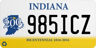 IN license plate 985ICZ