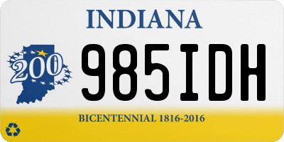IN license plate 985IDH