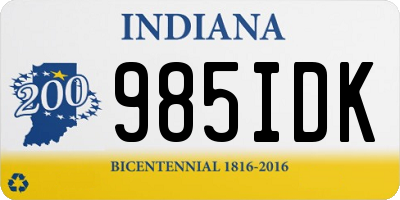 IN license plate 985IDK