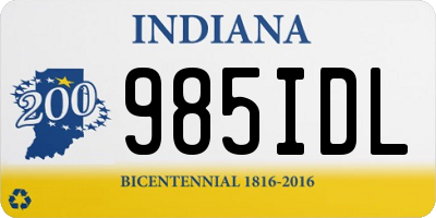 IN license plate 985IDL