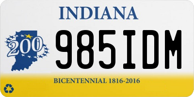 IN license plate 985IDM