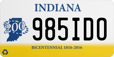 IN license plate 985IDO