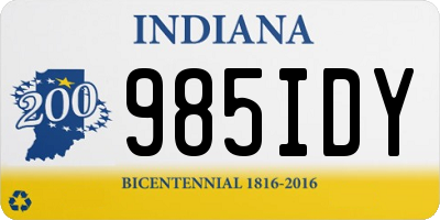 IN license plate 985IDY