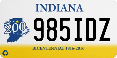 IN license plate 985IDZ