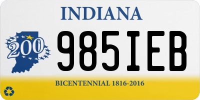 IN license plate 985IEB