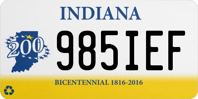 IN license plate 985IEF