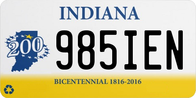 IN license plate 985IEN