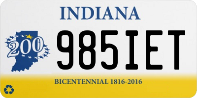 IN license plate 985IET