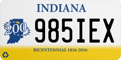 IN license plate 985IEX