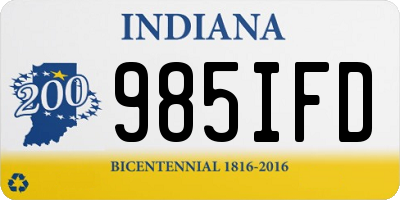 IN license plate 985IFD