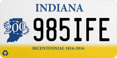 IN license plate 985IFE