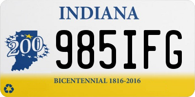 IN license plate 985IFG