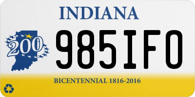 IN license plate 985IFO