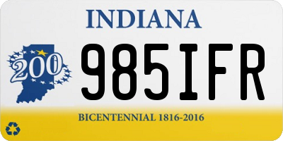 IN license plate 985IFR