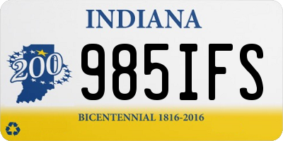 IN license plate 985IFS