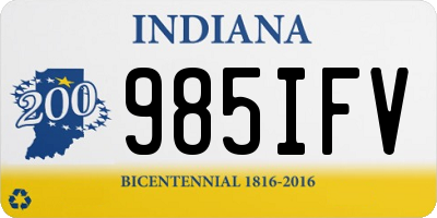 IN license plate 985IFV