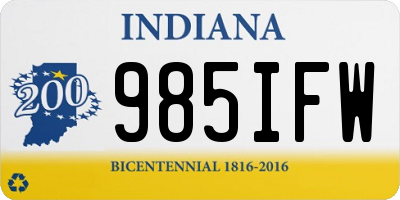 IN license plate 985IFW