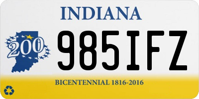 IN license plate 985IFZ