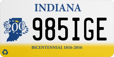 IN license plate 985IGE