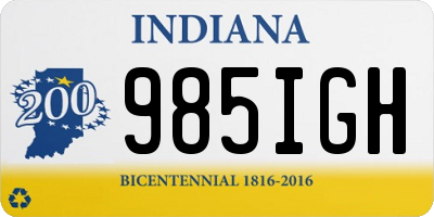 IN license plate 985IGH