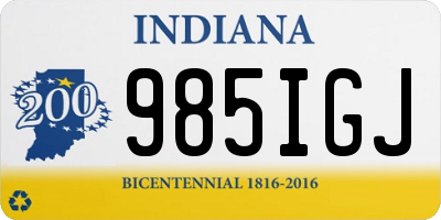 IN license plate 985IGJ