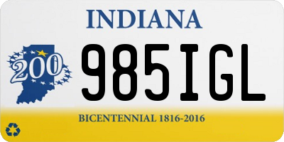 IN license plate 985IGL