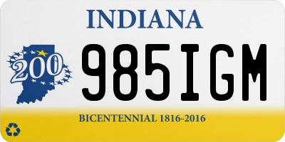 IN license plate 985IGM