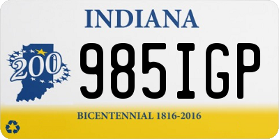 IN license plate 985IGP