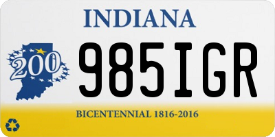 IN license plate 985IGR