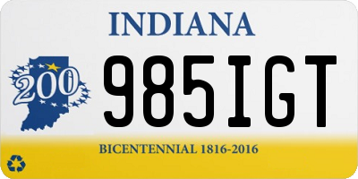 IN license plate 985IGT