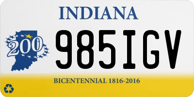 IN license plate 985IGV