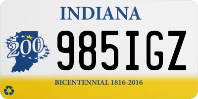 IN license plate 985IGZ