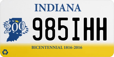 IN license plate 985IHH