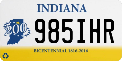 IN license plate 985IHR