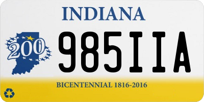 IN license plate 985IIA