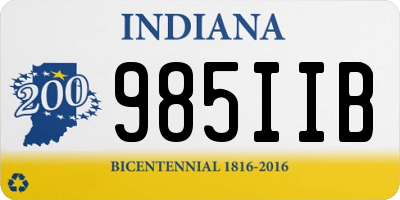 IN license plate 985IIB