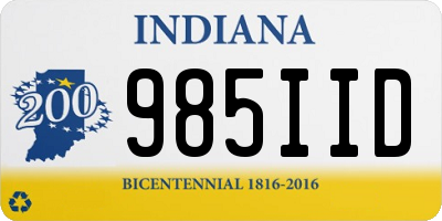 IN license plate 985IID