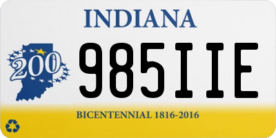 IN license plate 985IIE