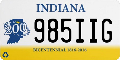 IN license plate 985IIG