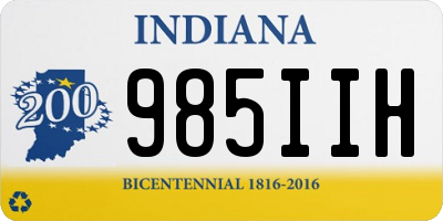 IN license plate 985IIH