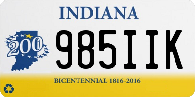 IN license plate 985IIK