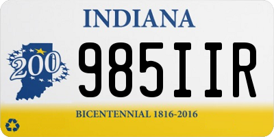 IN license plate 985IIR