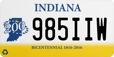 IN license plate 985IIW