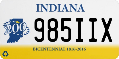 IN license plate 985IIX