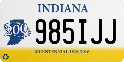 IN license plate 985IJJ